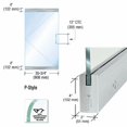 thumbnail image 2 of CRL P4BS12SL Dry Glazed Frameless Glass 3'-0" P-Style Brushed Stainless Single Door Only Kit - with Lock, 2 of 4