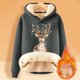 thumbnail image 2 of WILLBEST Sudadera de Mujer, Estilo Universitario, Cuello Redondo, Manga Larga, Talla Grande, con Estampado Navideño XXXX-Grande, 2 of 4
