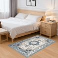thumbnail image 5 of Uermei 3'x5' Washable Area Rug: Soft Non-Slip Indoor Floor Rug for Bedroom, Office, Dining Room, Entryway, Stain-Resistant Door Mat Throw Carpet for Laundry Foyer - Blue, 5 of 11