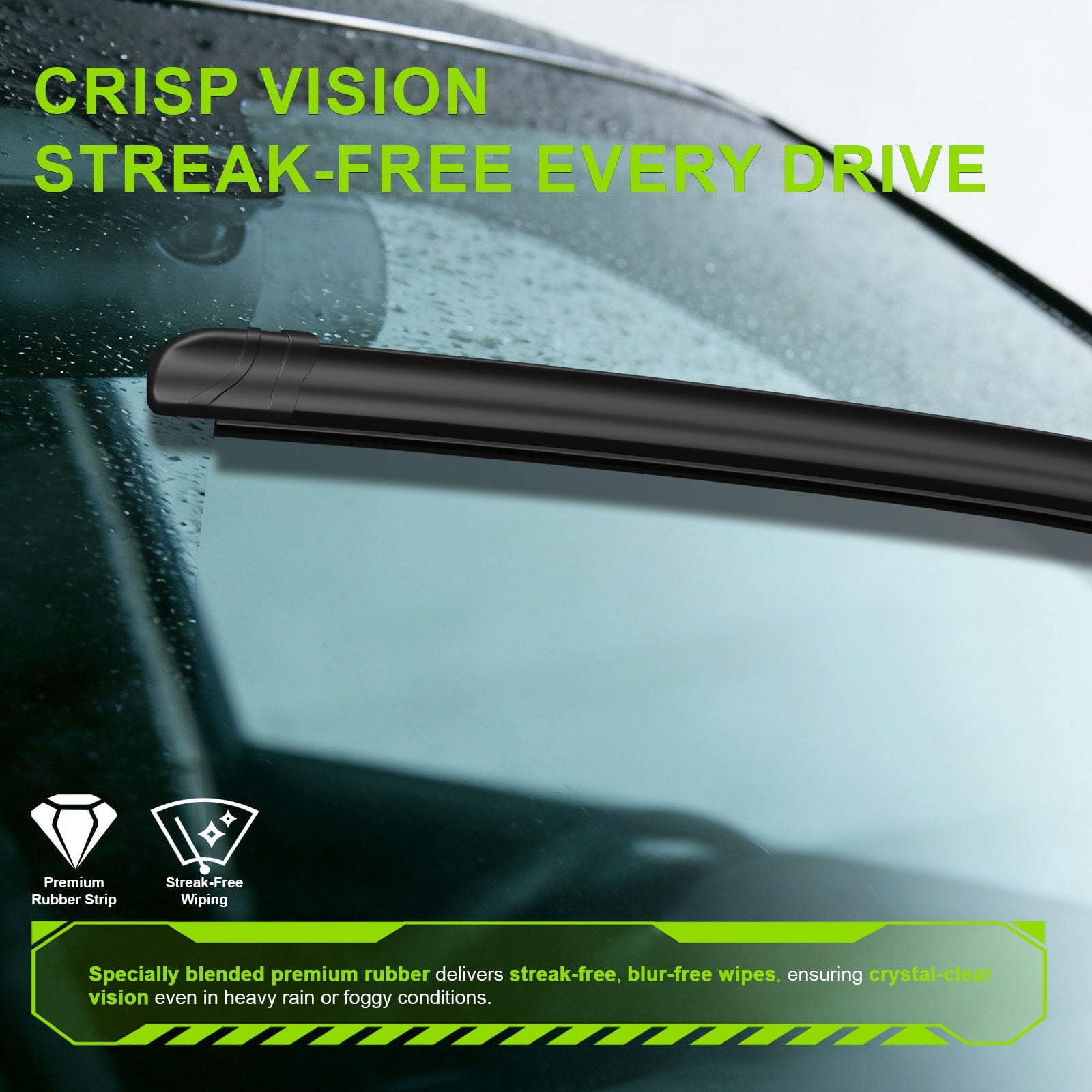 FARRLADI Silicone Windshield Wipers Replacement for GMC Yukon,Yukon XL 1500 2007-2014,Yukon XL 2500 2007-2013,Original Equipment Automotive Replacement Wiper Blades - 22"+22"+12"(3 Pack)