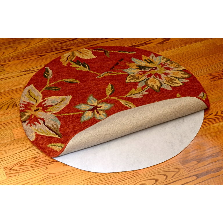 Hold-a-Rug PLUSH 10' Round Non-skid, Non-slip Rug Underlay, 1/4 Thick,  Safe for All Floors and Carpet 