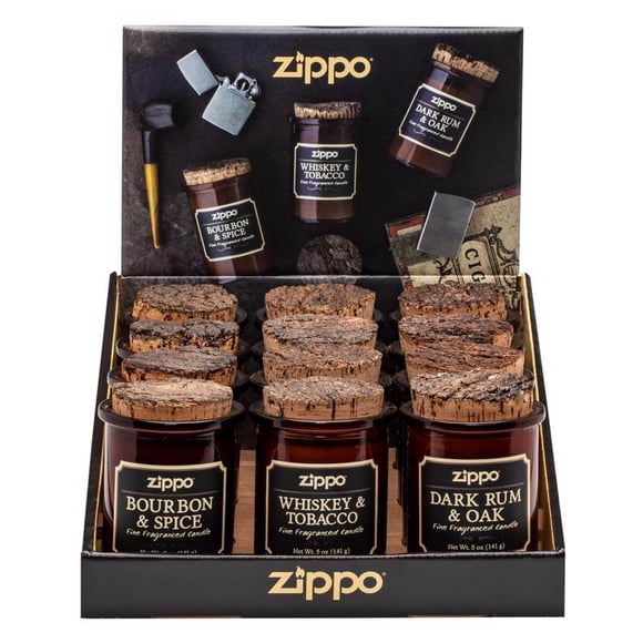 Candle Zippo, aroma variado, marrón soja, 150 ml, paquete de 12