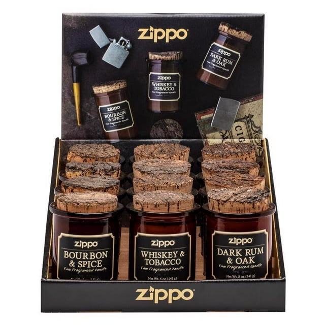 Candle Zippo, aroma variado, marrón soja, 150 ml, paquete de 12
