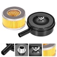 thumbnail image 3 of KAKOWELY Air Compressor Silencer 2pcs Air Compressor Intake Filter Iron Shell Noise Muffler Silencer Tool5.12"X3.94"X1.57", 3 of 5