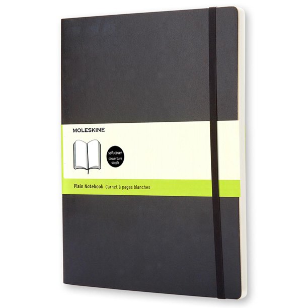 Moleskine Soft Reporter Notebook, 7.5" x 10", ExtraLarge, Black