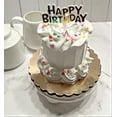 thumbnail image 4 of DEZICAKES Fake Mini Cake White Confetti Mini Birthday Cake Prop Decoration Dezicakes, 4 of 8