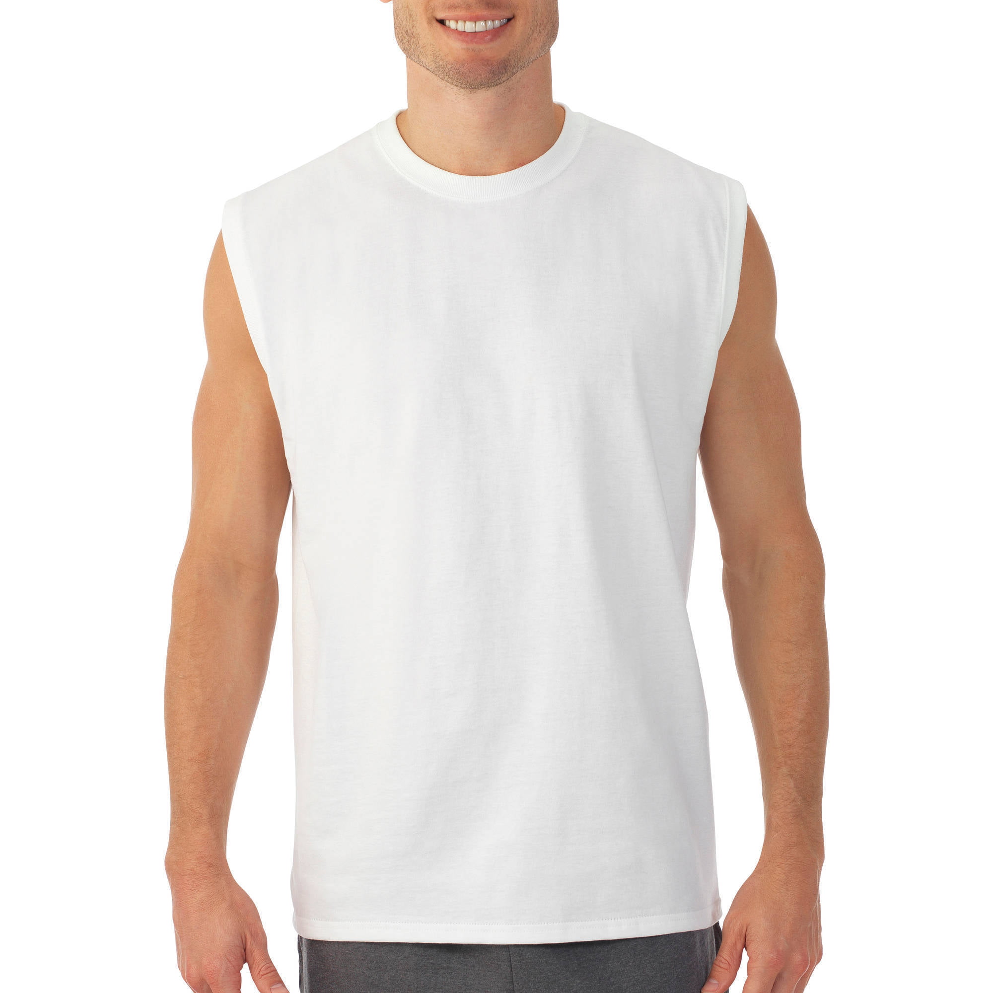 Big Men's Muscle T-Shirt with Rib Trim - Walmart.com