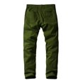 thumbnail image 3 of Pantalones casuales que combinan con la parte delantera plana y delgada para hombre, color verde, 3 of 5