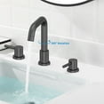 thumbnail image 4 of EastVita Bathroom Faucets for Sink 3 Hole,2 Handle,360° Swivel Spout,Stainless Steel Faucet with Pop-Up Drain,Supply Lines,Black, 4 of 6