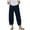 Black, variant on WIZUTIZ Casual Pants for Women Capris Thin Relaxed Loose Wide Leg Summer Pants Elastic Spandex Mid Rise Trousers Solid Cut Off with Pockets Sweatpants for Ladies Activewear Beach Multi-Color