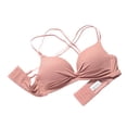 thumbnail image 4 of Sujetador sin costuras Wireless Thicken Sexy Hacer subir Underwear Lencería elástica transpirable, Rosa, 85B Advancent AP001256-04B, 4 of 7