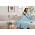 thumbnail image 6 of Therapedic Home Solutions Cozy Cool Oversized Cooling Throw Blanket, Summer Cool and Chilling Blue Throw, 6 of 7