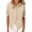Khaki Shirts for Women, variant on Pxxlle Button Down Shirts for Women Business Casual Short Sleeve Shirt Solid Color Curved Hem Blouses Dressy Lapel Tops White S