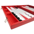 thumbnail image 2 of Silverman & Co. 19-inch Premium Backgammon Set - Large - Red, 2 of 12