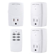 BN-LINK Mini Wireless Remote Control Outlet Switch Power Plug In for Household Appliances, Wireless Remote Light Switch, LED Light Bulbs, White (1 Remote + 3 Outlet) 1250W/10A