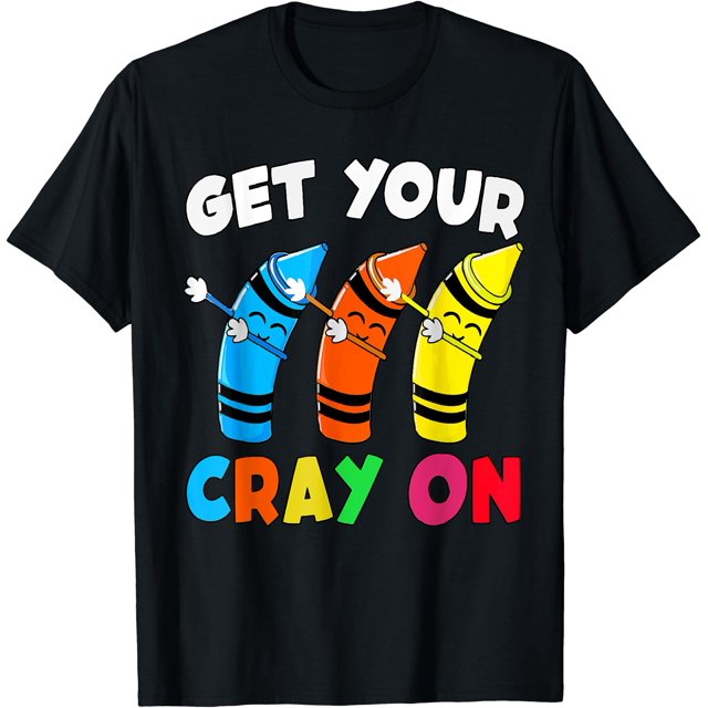 T-Shirt "Get Your Cray On Dabbing Craie de Cire Rentrée Scolaire" pour Enfants - comme sur l'Image - S
