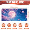 thumbnail image 2 of Large Gaming Mouse Pad for Desk, Falling Cherry Blossoms Desk Mat, Bright Full Moon Desk Pad, 31.5"x11.8" Extended Big Computer Keyboard Mouse Pad with Non-Slip Base and Stitched Edge, 2 of 13