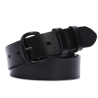 Genuine Leather Double Loop Belt with Harness Buckle The SAUSALITO Black Double Ring Classic Leather Belt  main image 3