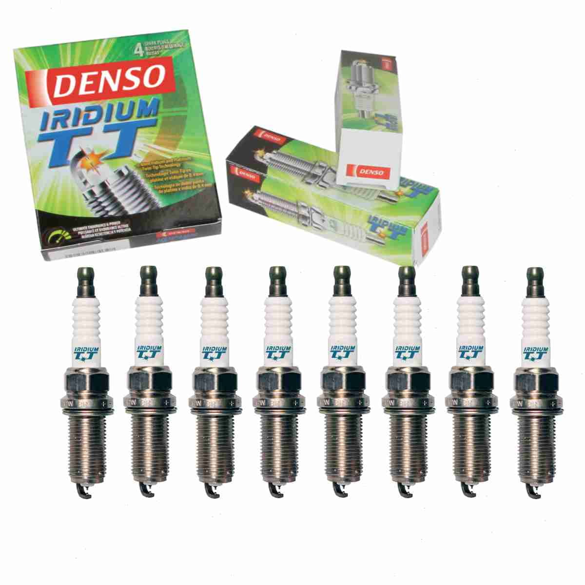 8 pc DENSO 4705 Iridium TT Spark Plugs for 90919-01249 90919-01263