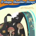 thumbnail image 5 of Mushroom and Flower Black Pattern 17" School Backpacks for Teens,Waterproof Oxford Fabric,S-Shape Padded Straps for School,Travel,Hiking,Camping, 5 of 6