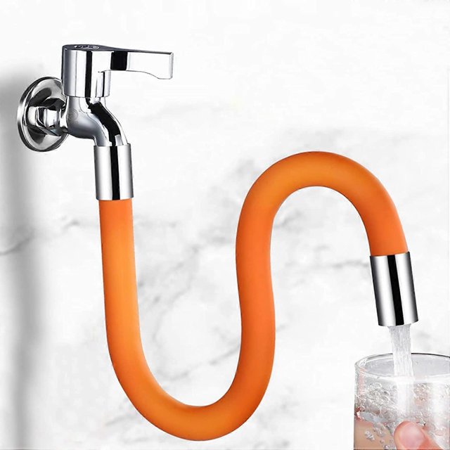 Kitchen Faucet Extension Spray Hose, 360 Degree Movable Kitchen Faucet Hose Universal Extension Tube with Connector(20CM)
