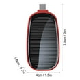 thumbnail image 2 of Solar Keychain Mini Power Bank Portable Powerbank Compact Phone Charger Mini Power Bank TYPE C Backup Emergent Power 1200mAh, 2 of 11