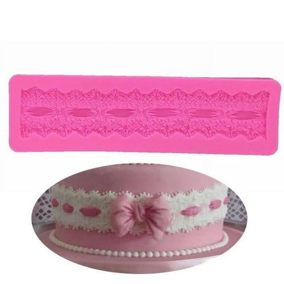 Ruffle Lace Ribbon Border Silicone Mold