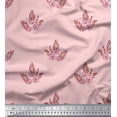thumbnail image 1 of Soimoi Rayon Crepe Fabric Leaves & Floral Block Fabric Prints by Yard 46 Inch Wide, 1 of 3