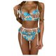 thumbnail image 1 of Gibobby Sujetador De Encaje Para Mujer Pijamas Ropa de dormir Lencería Sexy Bordado Nuevo Anillo de encaje Liga Encaje floral Ropa interior de Íntimos(Azul, G), 1 of 5