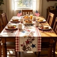 thumbnail image 6 of Tepsmf Independence Day Table Flag Red White Blue Star Striped Floral Print Dining Table Decoration, 6 of 6