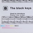 thumbnail image 4 of Piano Keyboard Stickers Colourful Scale Staff Decals Transparent Removeble for Synthesizer, 4 of 4