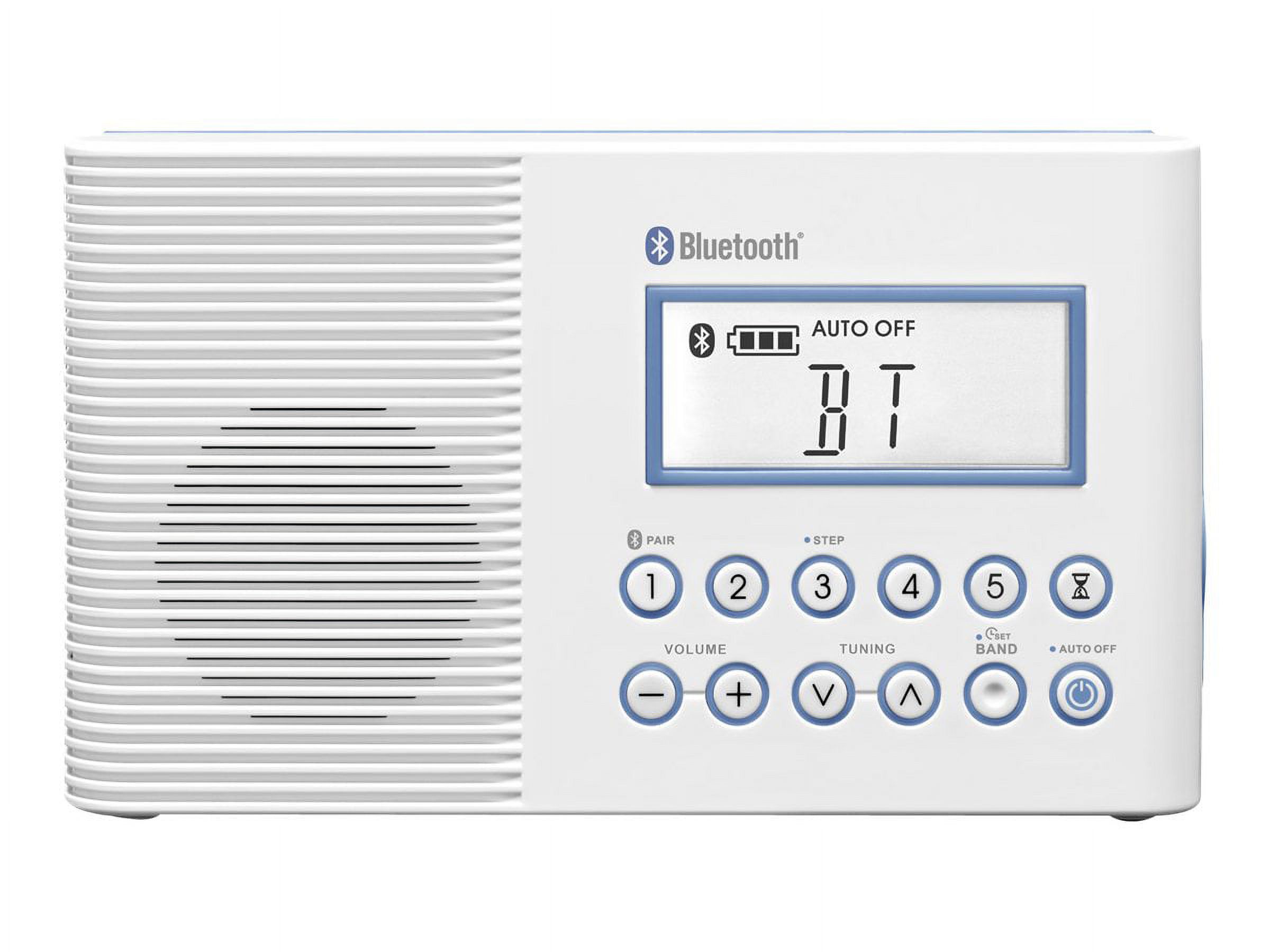 Sangean H202 Portable AM/FM/Weather Alert/ Bluetooth Digital Tuning Waterproof Shower Radio - image 2 of 8