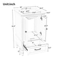 thumbnail image 2 of Harper & Bright Designs 20" Small Bathroom Vanity Sink Combo with Storage , Wood Bathroom Floor Cabinet with Drawers and Doors, White, 2 of 18