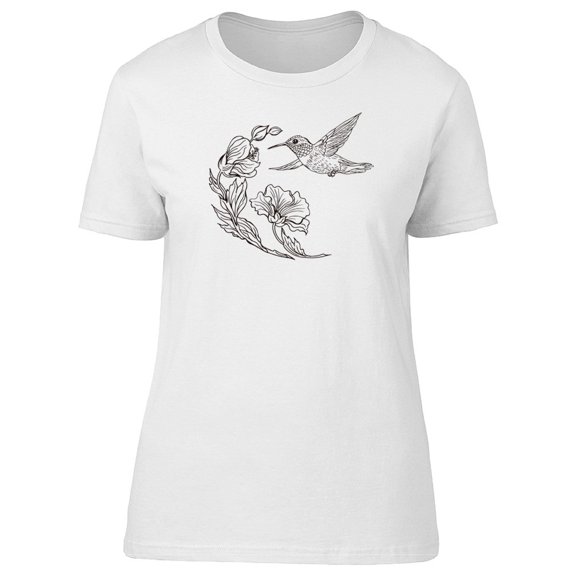 Lovely Hummingbird Sketch Tee Women's -Image by Shutterstock