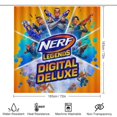 thumbnail image 2 of Nerf-theme 4-Piece Shower Curtain Set with Rugs, Waterproof Bathroom Decor Set Includes Bath Mat, U-Shaped Rug, Toilet Lid Cover and Curtain with Hooks, 2 of 6