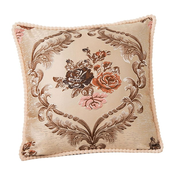 Funda de cojín decorativa de lujo con bordado floral estilo europeo, 48 unidades Estilo G