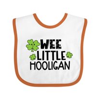 Inktastic St. Patrick's Day Wee Little Hooligan with Clovers Boys or Girls Baby Bib