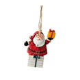 thumbnail image 2 of Adorno colgante navideño, decoración para fiestas navideñas, colgantes para árbol de Navidad Papá Noel y caja, 2 of 9