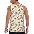 thumbnail image 3 of Fotbe Funny Chicken Pattern Men's Quick Dry Workout Tank Top Gym Muscle Tee Fitness Bodybuilding Sleeveless T Shirt Breathable Workout Shirt-Small, 3 of 9