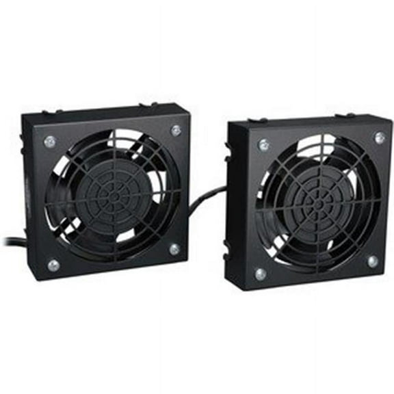 Wall-Mount Roof Fan Kit - Dual 230V High-Performance Fans - 210 CFM 3 ft. Cord C14 Input