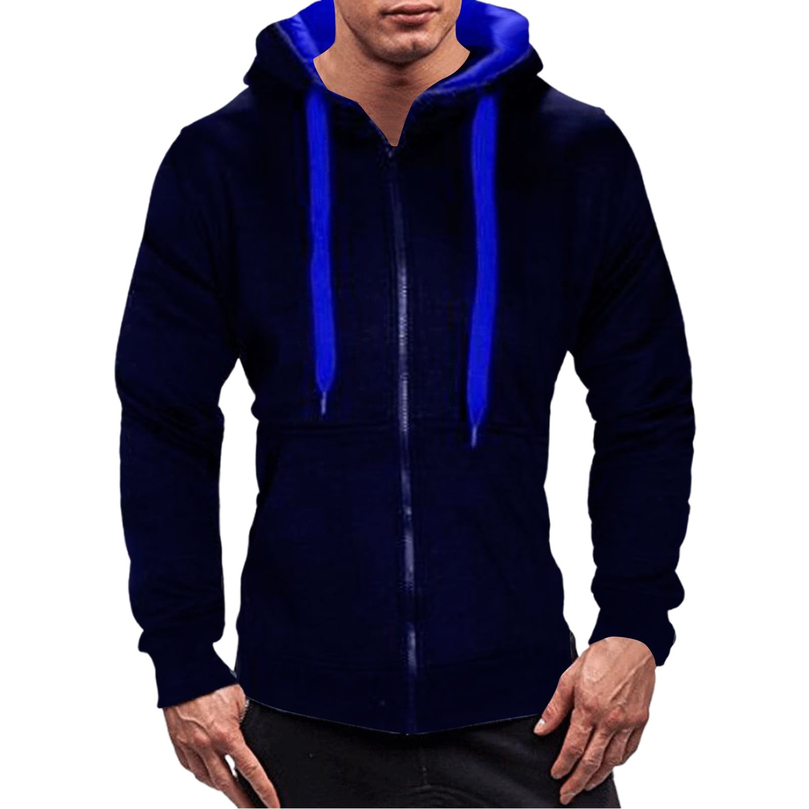 Acheter Sweat-shirt Chaud En Polaire Pour Hommes, Col En V, Fermeture éclair, Manteaux De Sport De Plein Air, Pull Décontracté, Vêtements D'extérieur