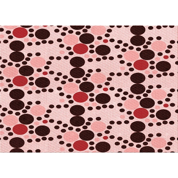 Ahgly Company Machine Washable Indoor Rectangle Transitional Brown Red Area Rugs, 5' x 7'