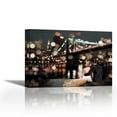 thumbnail image 1 of Kissing in a NY Night - Contemporary Fine Art Giclee on Canvas Gallery Wrap - wall décor - Art painting - 27 x 19 Inch - Ready to Hang, 1 of 2