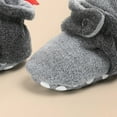 thumbnail image 7 of Quealent Baby Booties Cozy Fleece Slippers Soft Baby Shoes With Gripper Soles, Winter Infant Newborn Crib Sock Shoe Warm Footwear First Walkers Gray for Size 4.5, 7 of 7
