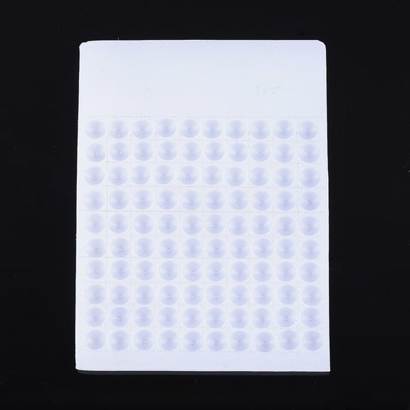 Plastic Bead Counter Boards White for Counting 4mm 100 Beads 7.8x5.3x0.4cm