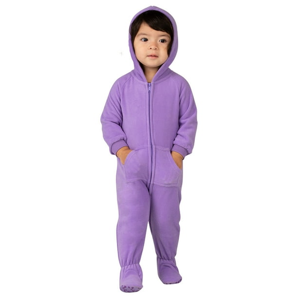 Footed Pajamas Footed Pajamas Purple Rain Infant Hoodie Fleece