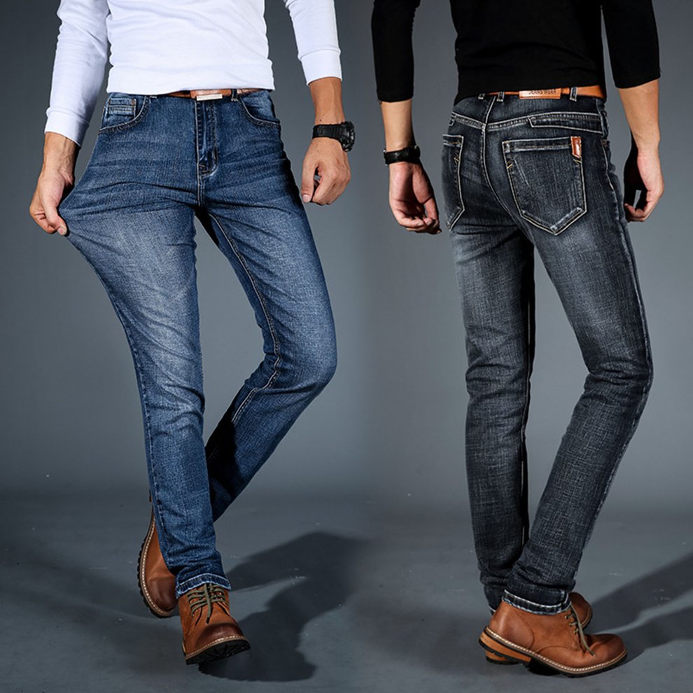 Bean Stretch Jeans Men's Straight Slim 