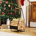 thumbnail image 4 of Gymax Firewood Storage Rack w/Handle Square Rack for Pit Stove Campfire No Assembly, 4 of 9
