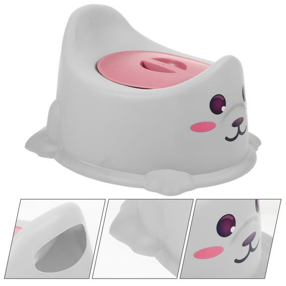 KAJNBN Toilet Potty Training Seat Grey Round 1Pcs with Premium PP Material