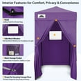 thumbnail image 6 of EAGLE PEAK Flex Ultra Compact 4x4 Pop-up Changing Room Canopy, Portable Privacy Cabana for Pool, Fashion Photoshoots, or Camping (Purple), 6 of 11